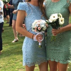 Tobi Blue Lace Cocktail Dress